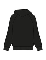 The Mens Hoodie - Black - Fine Core Pilates - Center Chest Stacked - Printed - White