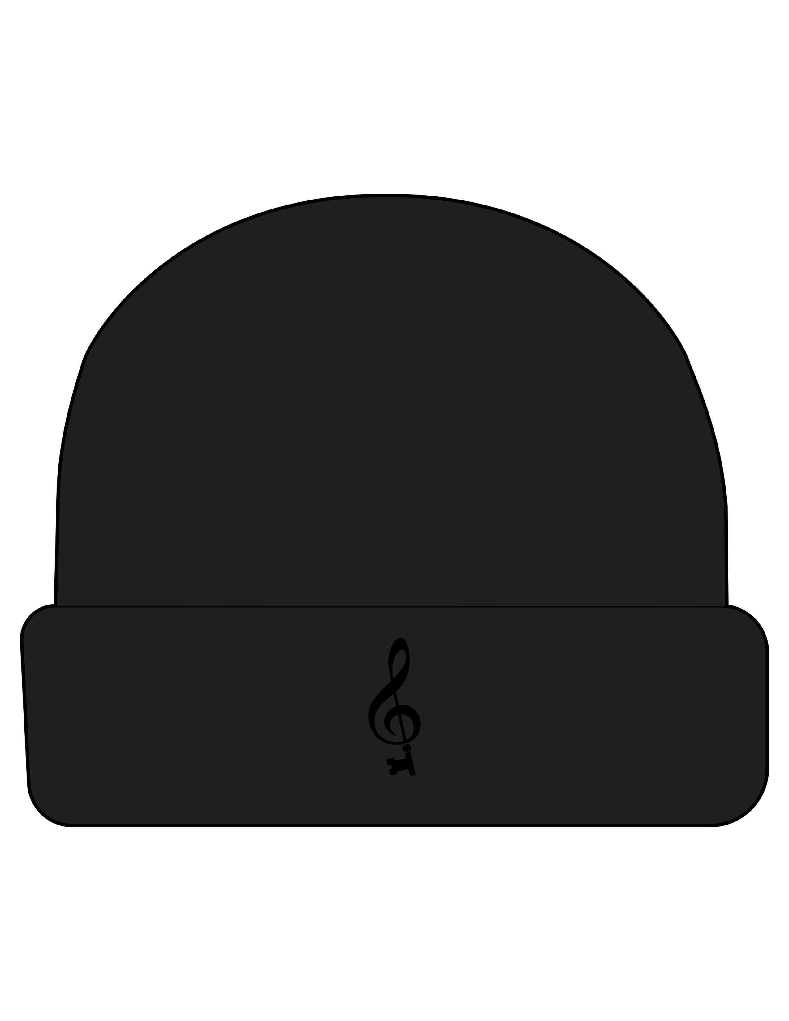 The Cable Knit Beanie - Black - SOUL YOGA - Center Brim - EMB - Tone on Tone