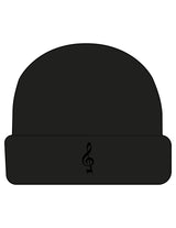 The Cable Knit Beanie - Black - SOUL YOGA - Center Brim - EMB - Tone on Tone