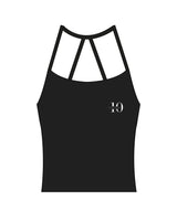 The Womens Sporty Tank - Black - Studio 10 - Left Chest - Printed - White