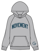 The Mens Hoodie - Storm - Movement With Chels - Chest Arc - Printed - Dark Blue
