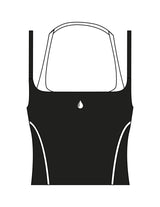 The Piped Tank - Black - Saltvault Instructor - Center Chest & Center Back - Printed - White