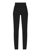 The Basic Legging - Black - Higher Ground - Left Leg Sleeve & Back Center Waistline - White