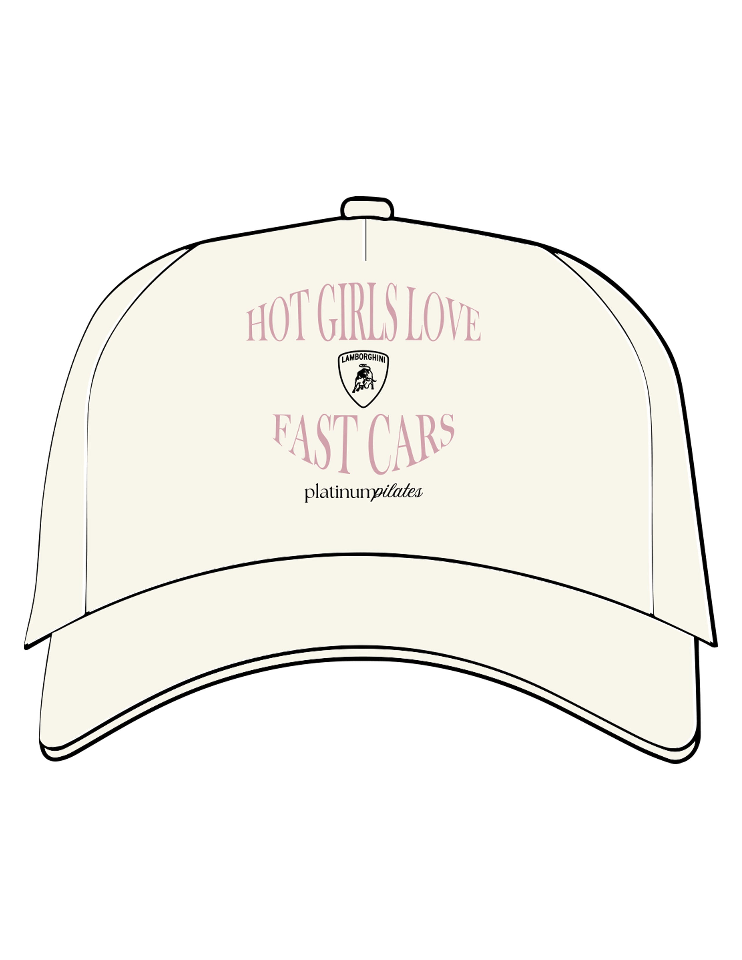The Foam Trucker - Off White - Platinum Pilates - Center Crown Stacked - Printed - Full Color