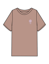The Mens Heavyweight Tee - Washed Pink - Try Smile Collective - Left Chest & Back Smiley - Printed - Full Color
