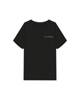 The Mens Heavyweight Tee - Black - Holt Street - Left Chest - Printed - White