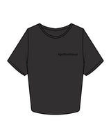 The Crop Tee - Charcoal - WRKFORIT - Left Chest & Back - Black