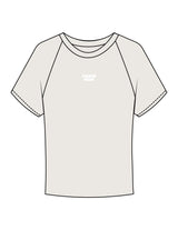 The Micro Rib Baby Tee - Natural - Golden Hour - Center Chest - Printed - White