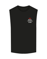 The Muscle Tank - Black - Royal Training Club - Left Chest - Back Vertical - Printed - Full Color