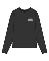 The Mens Heavyweight Long Sleeve - Washed Black - PHS - Left Chest - Full Back - Printed - White