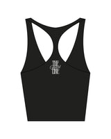 The Racer Tank - Black - HeartCore - Left Chest - Back Center - Printed - White