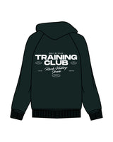The Mens Classic Hoodie - Pine Green - Pulse 712 - Center Chest - Back Center Stacked - Rock Valley - Printed - White