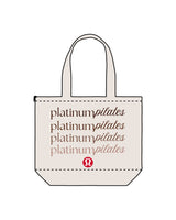 The Zipper Tote Bag - Natural - Platinum Pilates - Center Stacked - Printed - Full Color