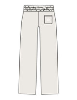 The Straight Leg Sweatpant - Bone - Powerhouse Fitness - Left Leg & Back Pocket - Printed - White