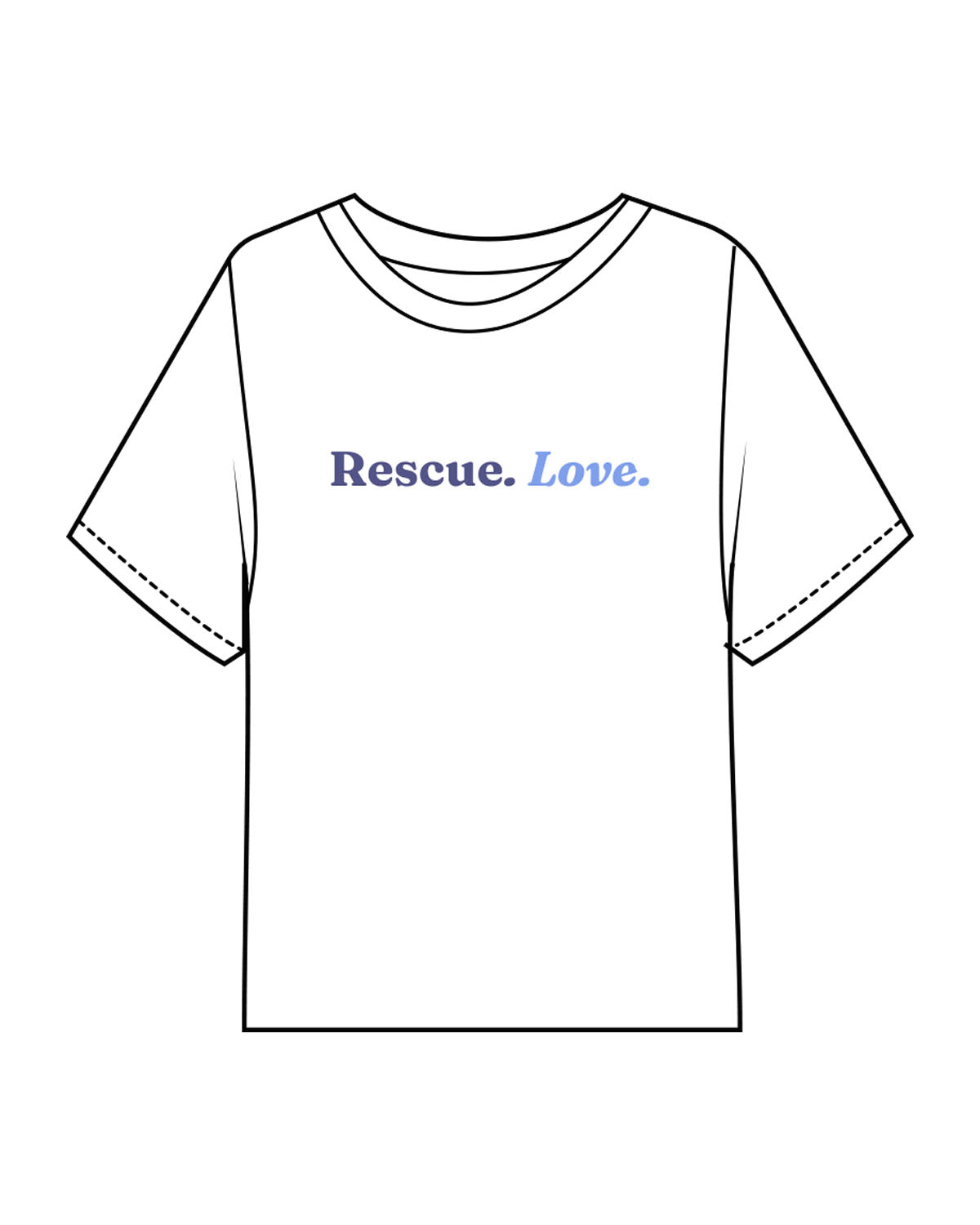 The Midweight Crop Tee - White - LLR - Center Chest - Back Neckline - Prined - Full Color