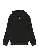 The Womens Classic Hoodie - Black - Fitbody - Center Chest Stacked & Back Center - White