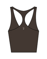 The Racer Tank - Cafe - Team Sculpted - Left Chest Logo & Center Back - Printed - White