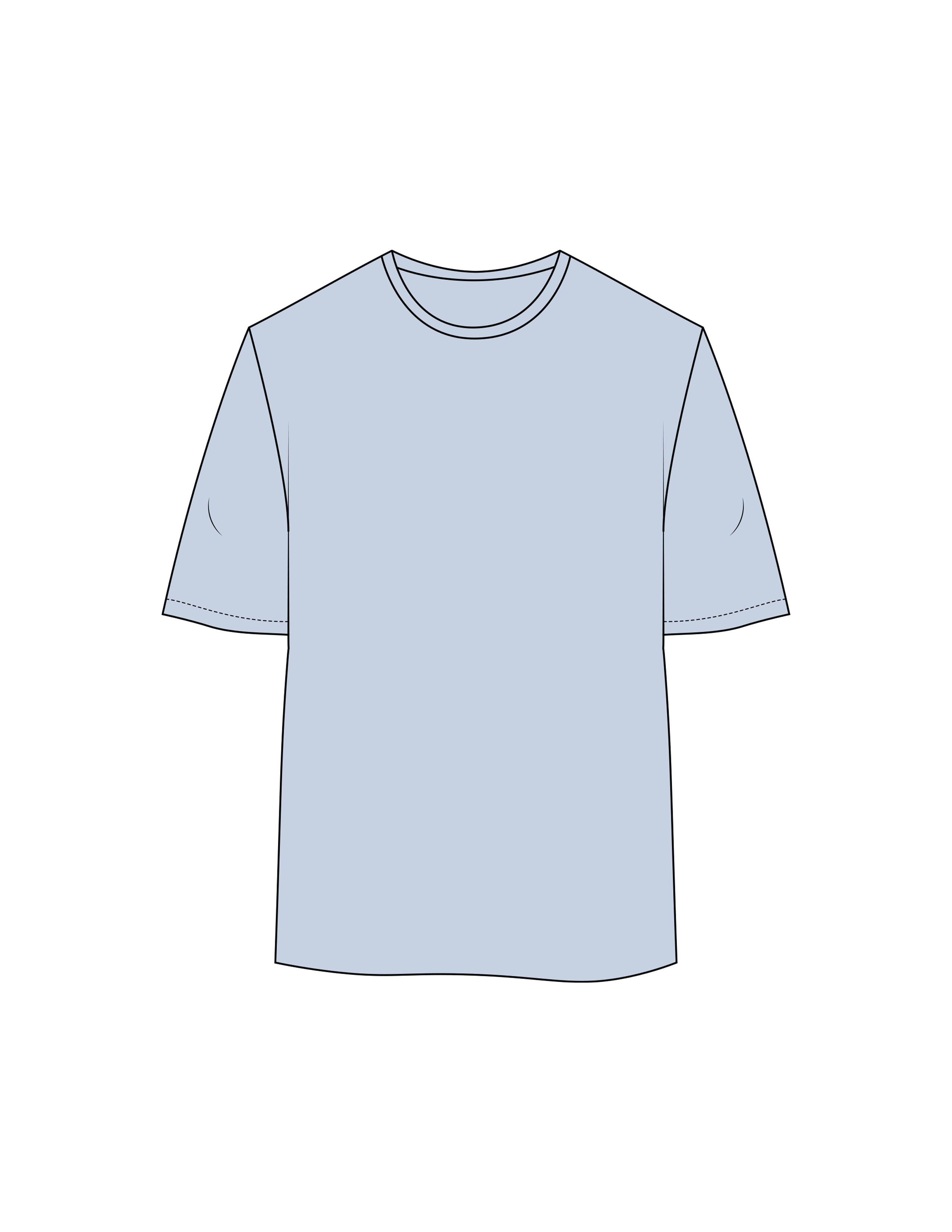 The Womens Oversized Tee - Powder - Coastal Movement - Back Neckline - Printed - White