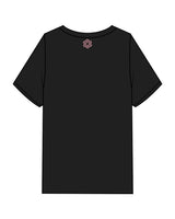 The Womens Heavyweight Tee - Black - The Body Refinery - Center Chest Stacked & Back Neckline - Pink