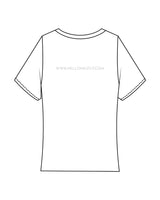 The Baby Tee - White - Neatly - Front & Back Chest Center - Tone on Tone