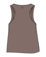 The Crop Tank - Cacao - Krista - Center Chest Stacked & Back Center - Tone on Tone