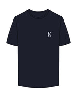 The Mens Tee - Navy - Revolve Pilates - Left Chest & Back Stacked - Printed - Powder