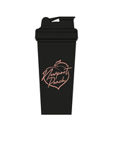 The Shaker Bottle - Black - Newport Peach - Center - Peach