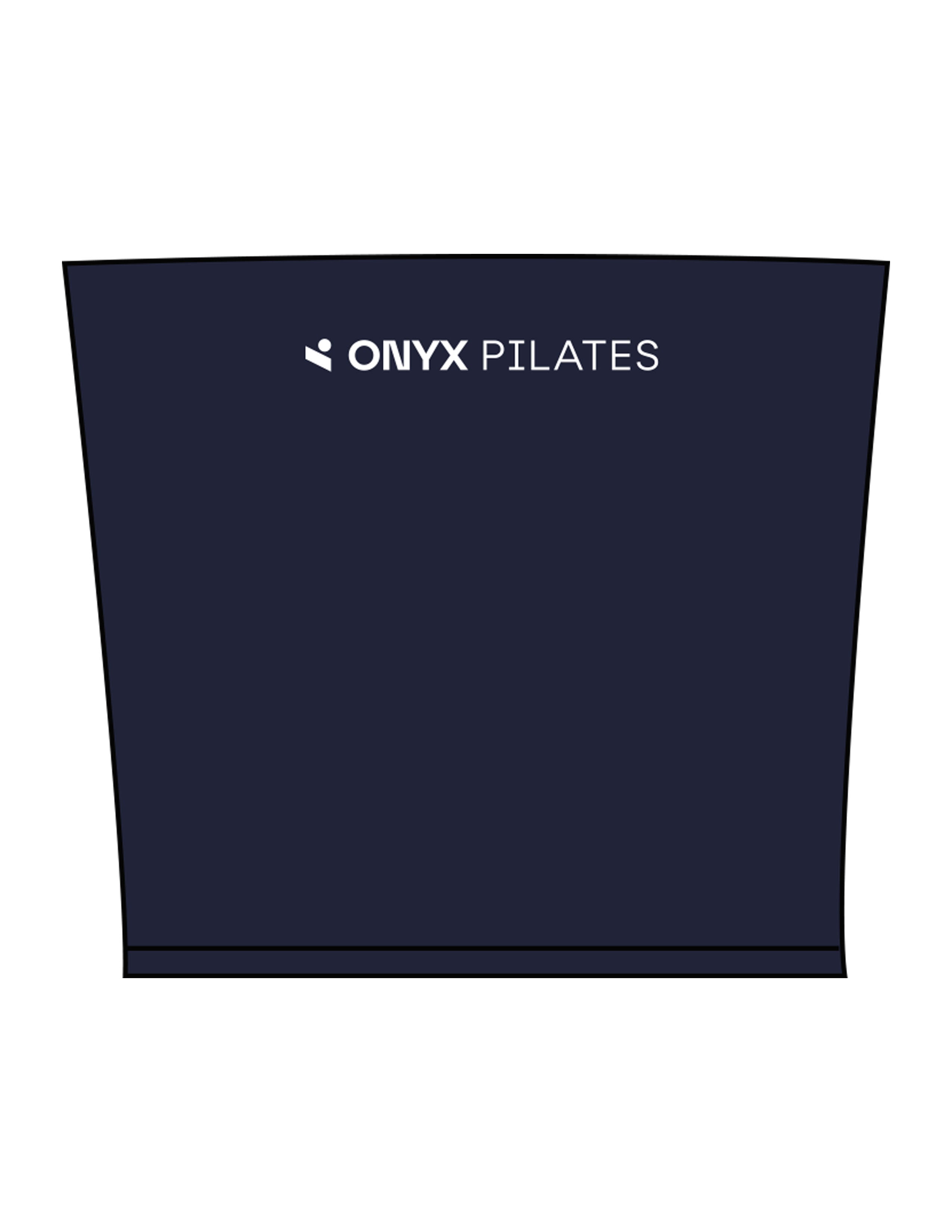 The Sporty Tube Top - Navy - Onyx Fit - Center Back - Printed - White
