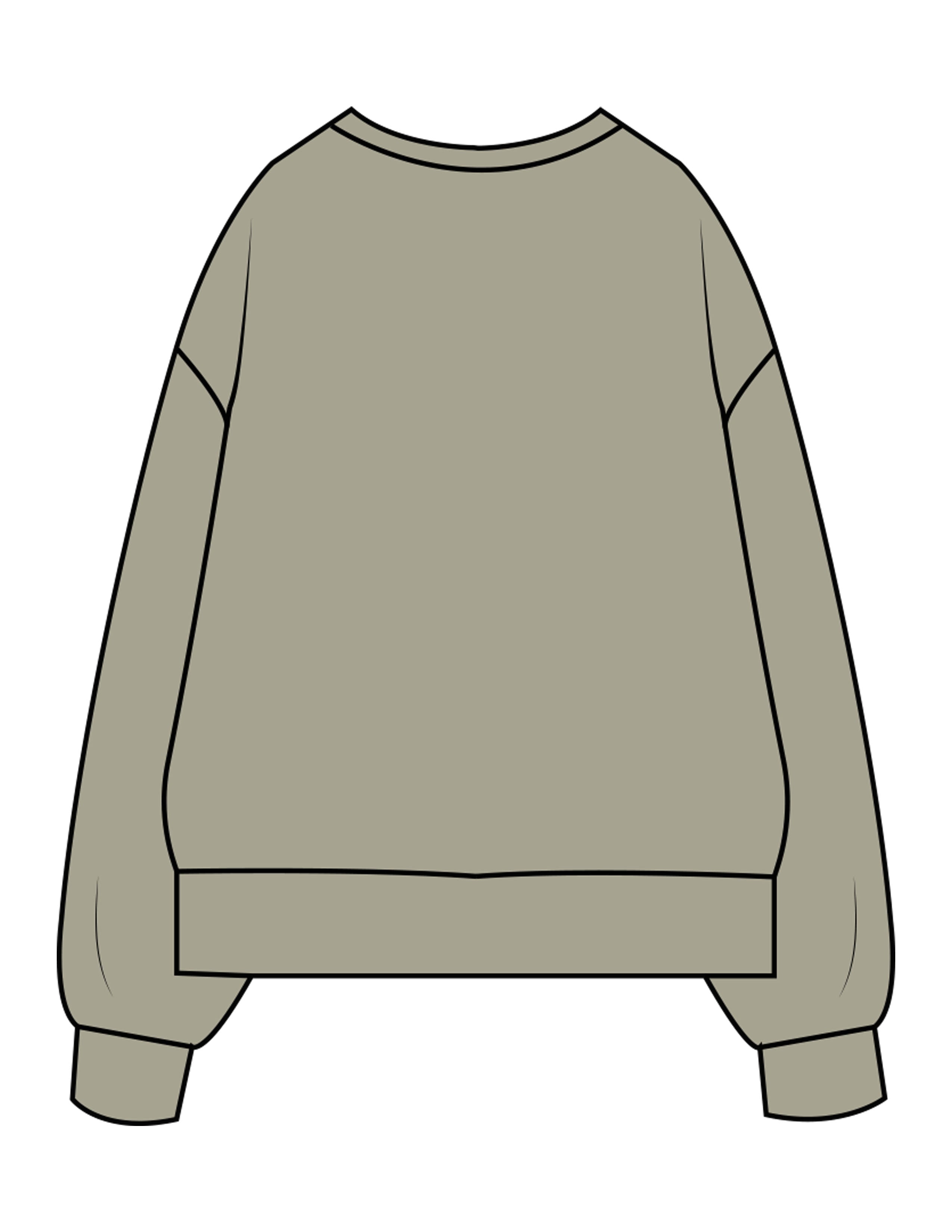 The Womens Heavyweight Crewneck - Eucalyptus - SWS - Center Chest Stacked - Printed - Full Color