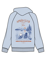 The Womens Hoodie - Powder - Lagree Tahoe - Left Chest Stacked & Back Illustration - Printed - Full Color