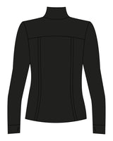 The Womens Zip Jacket - Black - Evolve Collective - Left Chest - Printed - White