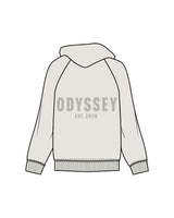 The Mens Hoodie - Washed Bone  - Odyssey Performance - Left Chest & Back Stacked - Tone on Tone