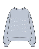 The Womens Crewneck - Powder - Coastal Core - Left Chest & Back Center - White