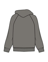 The Mens Hoodie - Washed Gray - Lucky Penny - Center Chest Stacked - Embroidered - Charcoal