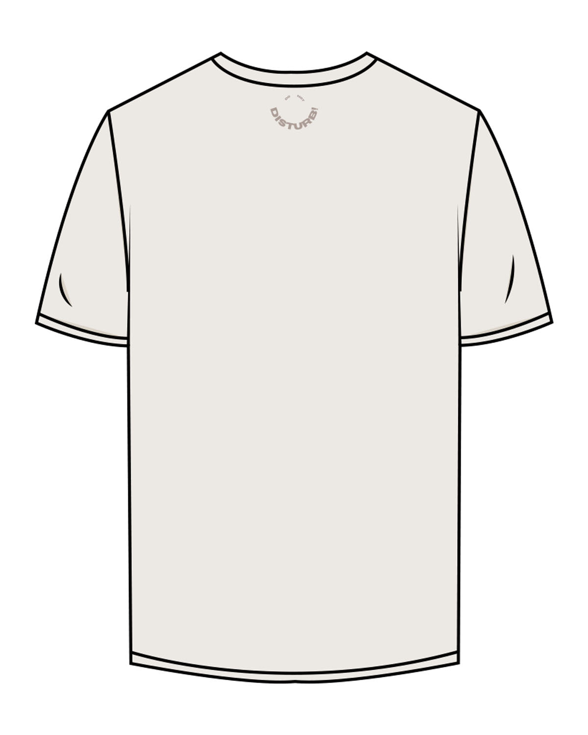 The Mens Tee - Bone - Renew - Left Chest & Back Neckline Half-Rounded - Tone on Tone