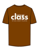 The Mens Tee - Chocolate - Ritual Body - Center Chest & Back Stacked - Printed - Off White