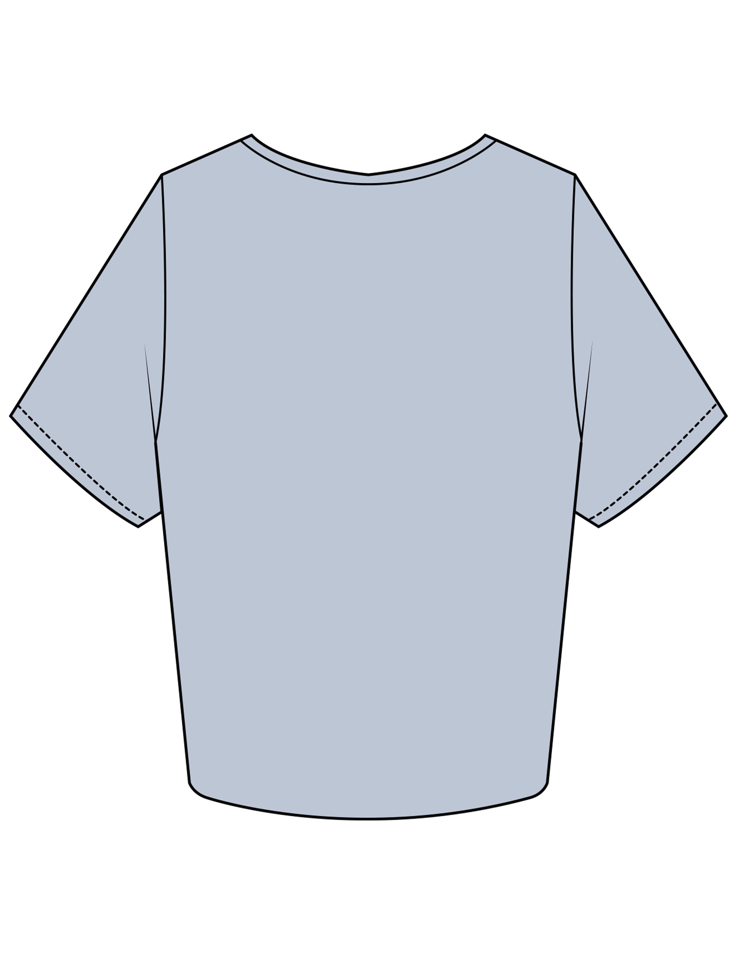 The Crop Tee - Powder - Karve - Center Chest - Printed - White