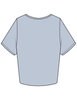The Crop Tee - Powder - Karve - Center Chest - Printed - White
