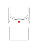 The Micro Rib Strappy Crop Tank - White - M4Lagree - Center Chest Logo "M4" - Printed - Full Color
