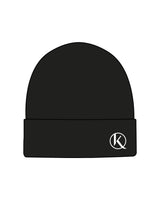 The Beanie - Black - Karve - Left Brim Logo - Embroidered - White