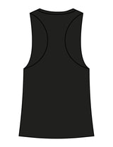 The Womens Racerback Tank - Black - Haus of Fitness - Center Chest - Printed - Tone on Tone