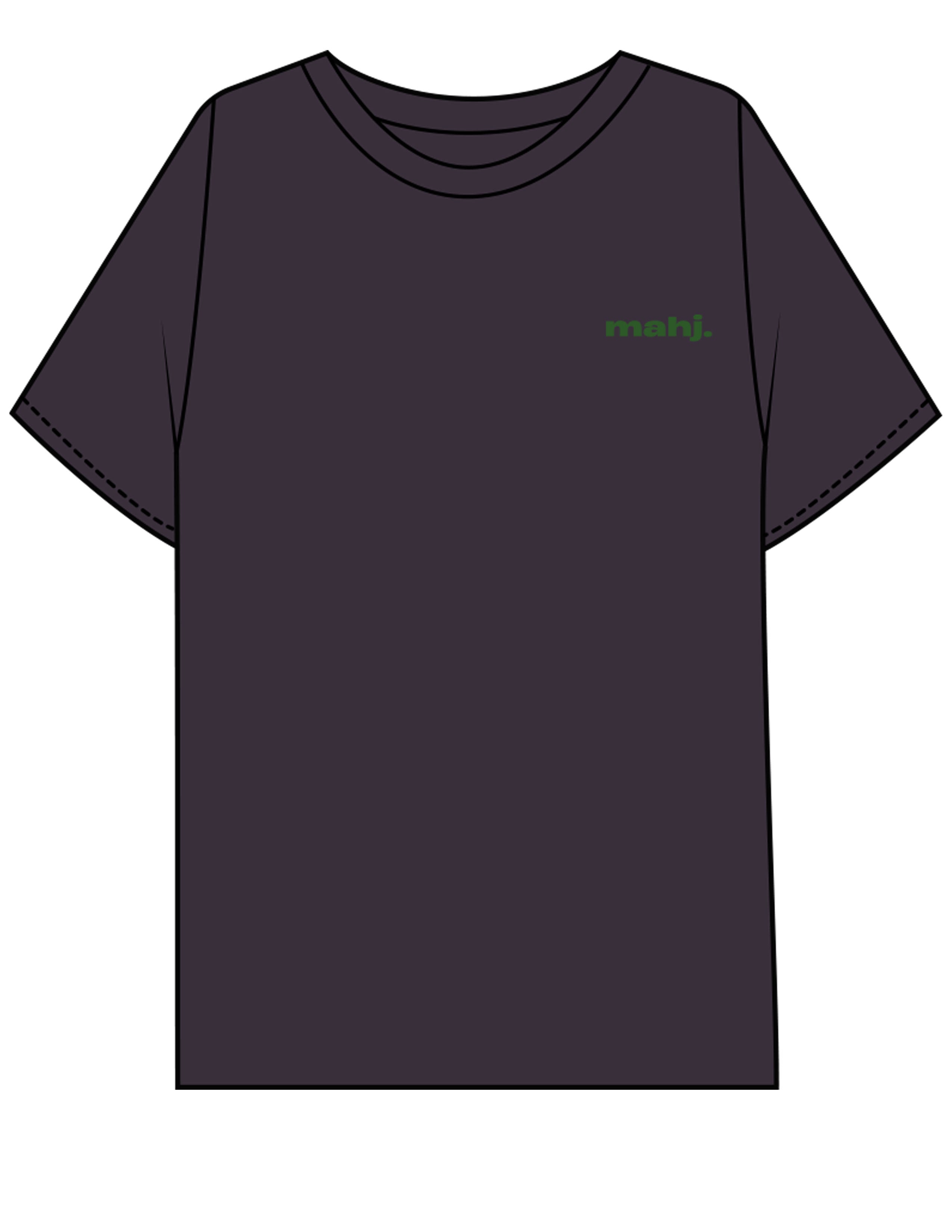 The Mens Boxy Tee - Ink - Barnes. The Label - Left Chest & Full Back - Printed - Full Color
