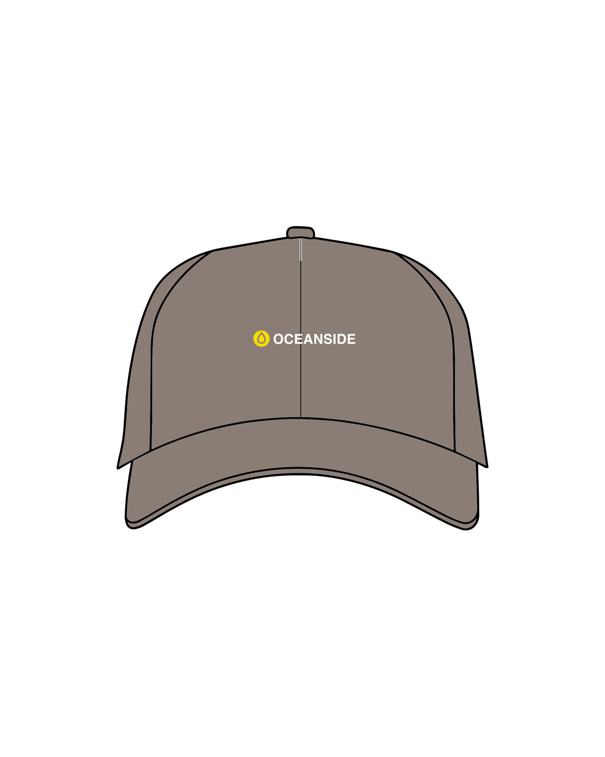 The Dad Hat - Olive - SWEATDREAMS - Center Crown "OCEANSIDE" - Embroidered - Full Color