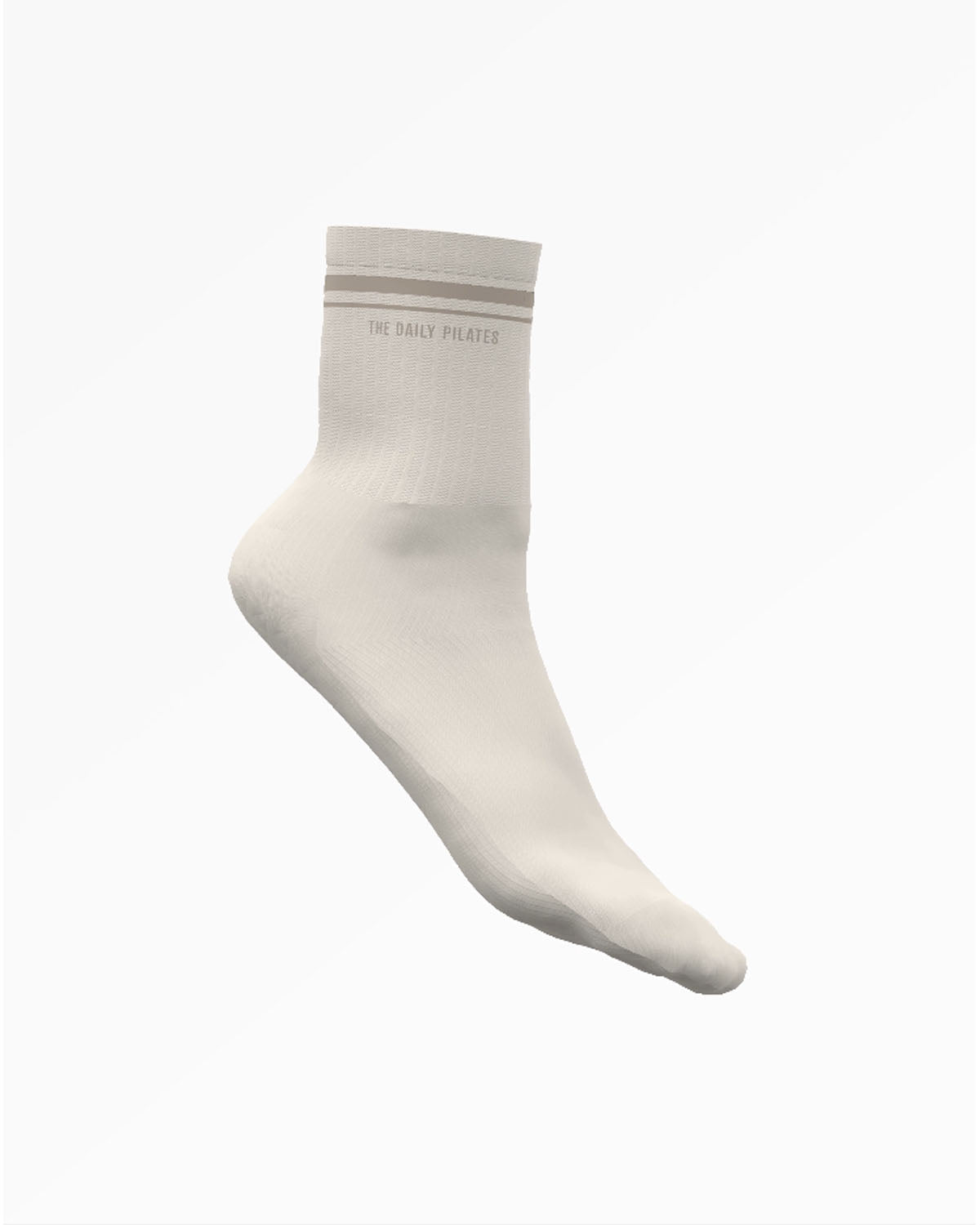 The Daily Pilates 3/4 Crew Sock - Off White
