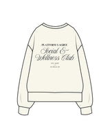 The Womens Heavyweight Crewneck - Off White - Platform - Left Chest & Back -Printed - Black