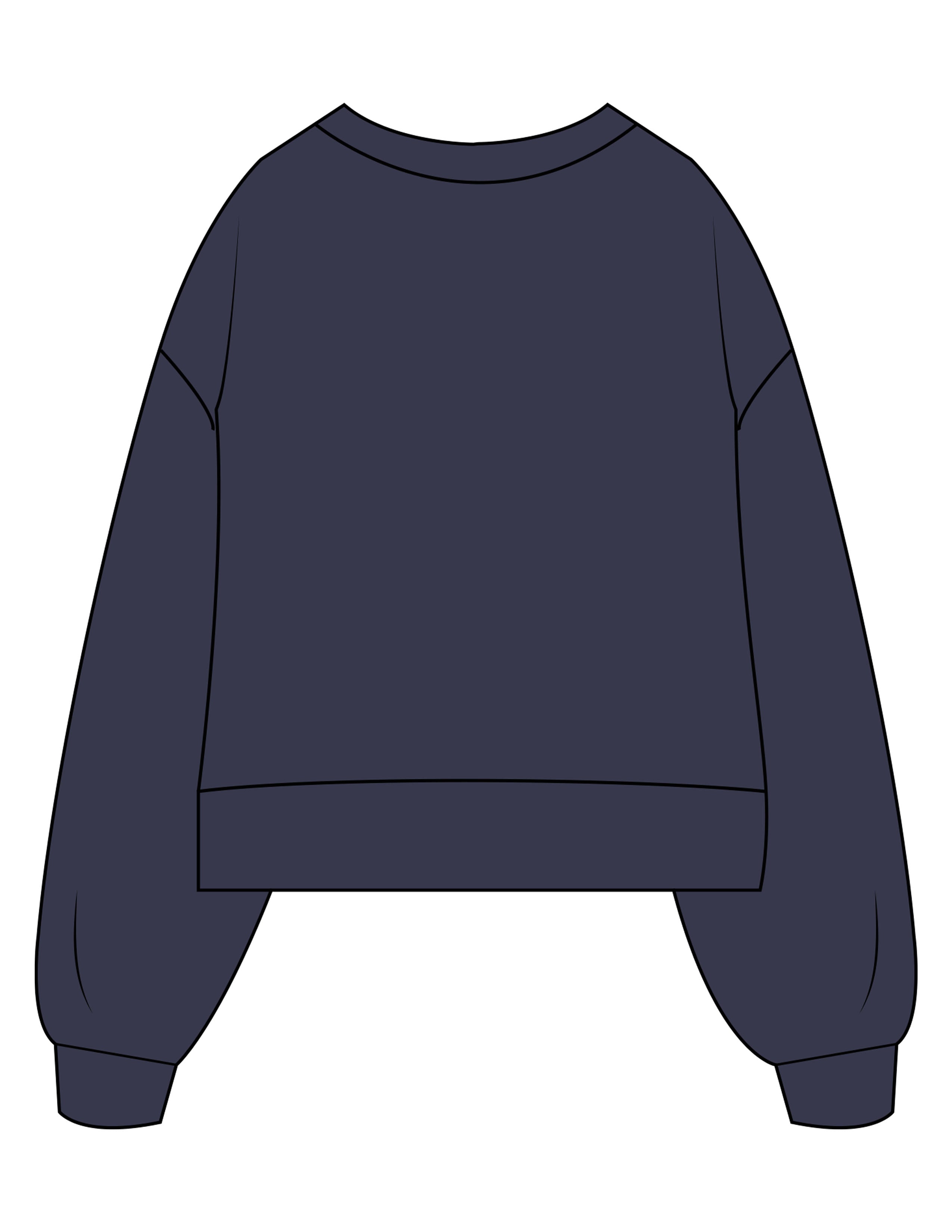 The Womens Heavyweight Crop - Navy - Fase Lagree - Center Chest "5280" - Printed - Full Color