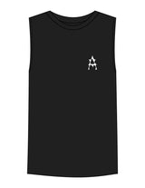 The Mens Tank - Black - Activate House - Left Chest "A" - Printed - White