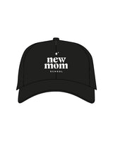 The Dad Hat - Black - New Mom School - Center Crown Stacked Logo "NEW MOM" - Embroidered - White