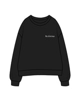 The Womens Crewneck - Black - Re:forma - Left Chest & Back Neckline - White