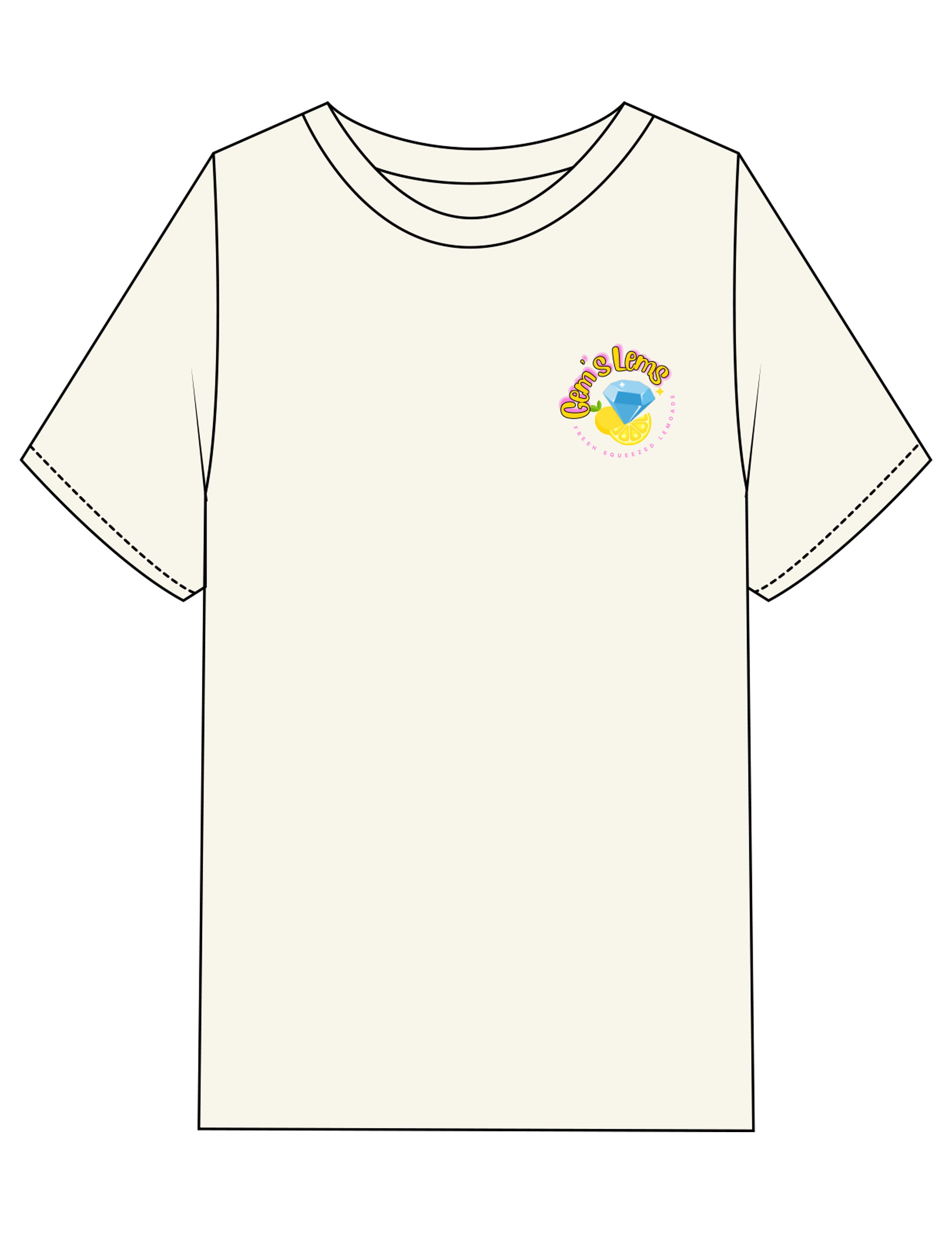 The Mens Heavyweight Tee - Off White - Core Allure Pilates - Left Chest & Back Image - Printed - Full Color